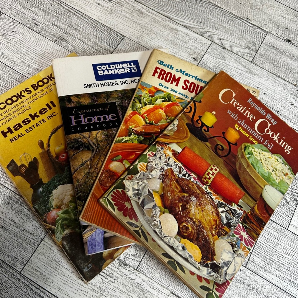 Vintage Promotional Advertising Cookbook Lot 4 Books Retro Recipes 60s-90s